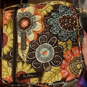 Quilted cloth crossbody purse